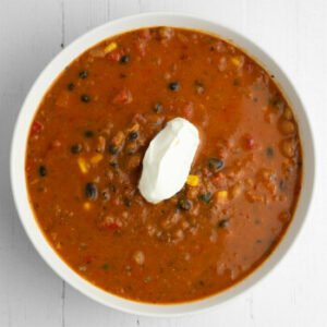 Three Bean Chili w/ Sour Cream
